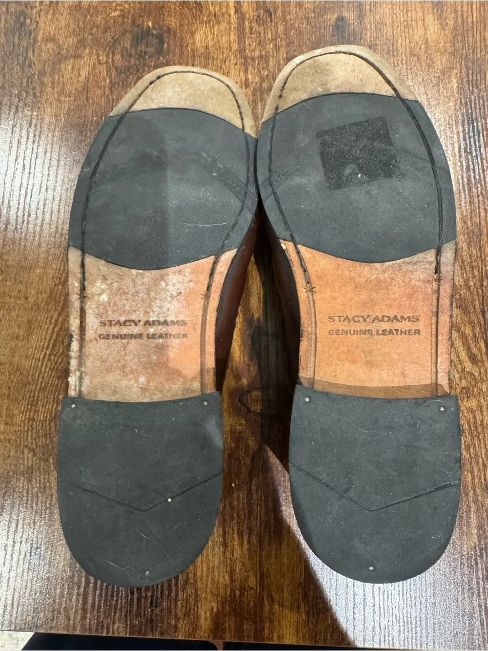 Stacy Adams Brown Croc-Embossed Leather Loafers - size 10.5